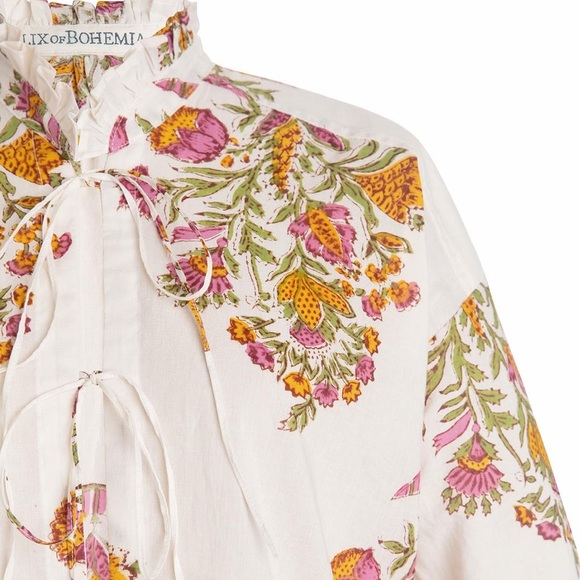 Alix Of Bohemia Willa Fleur Tie Shirt - Picture 3 of 8